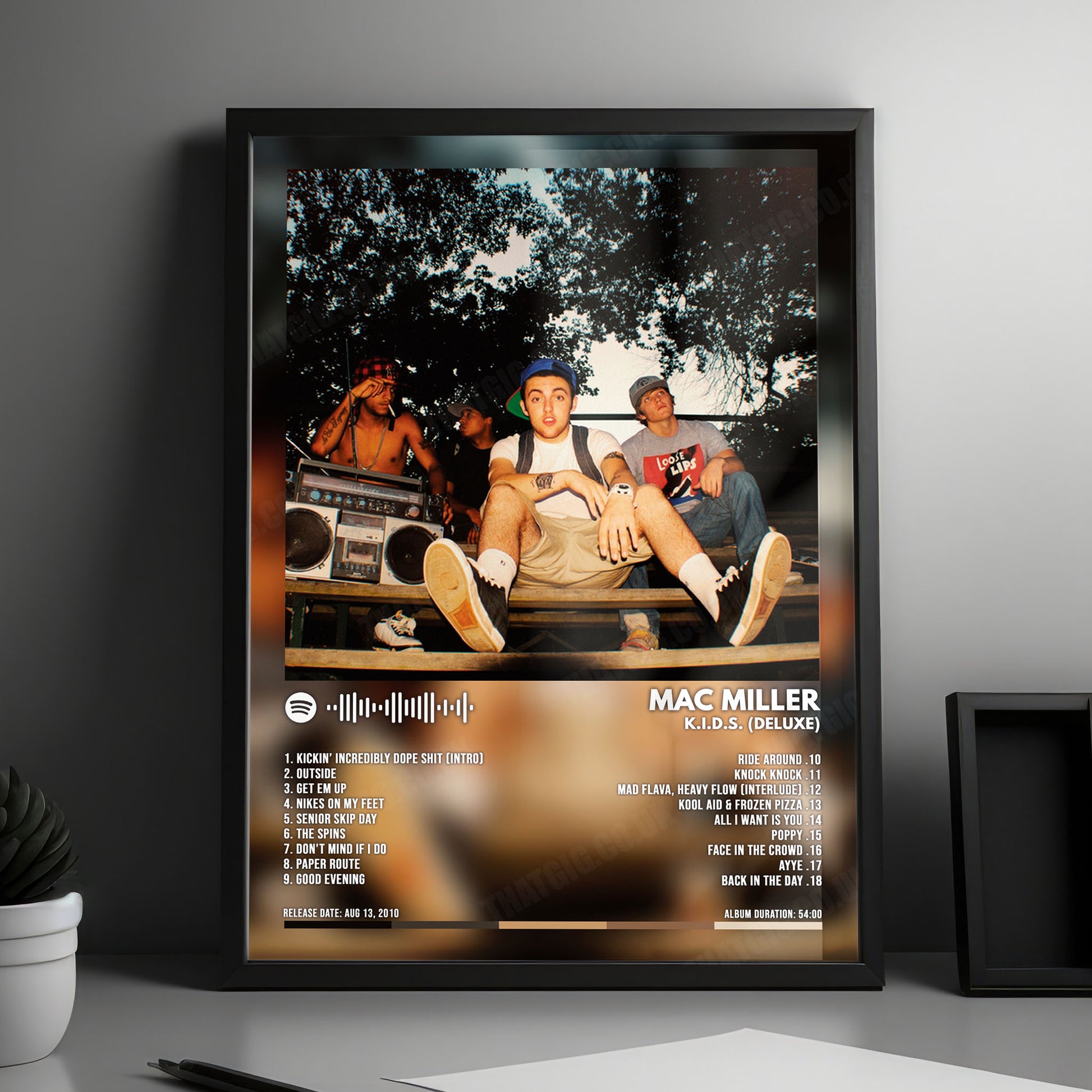 Mac Miller "K.I.D.S" Album Cover Poster - with Complete Tracklist