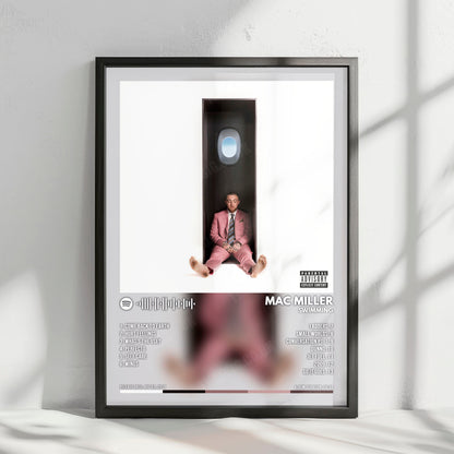 Mac Miller "Swimming" Album Cover Poster - with Complete Tracklist