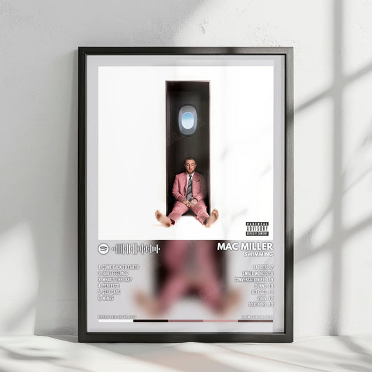 Mac Miller "Swimming" Album Cover Poster - with Complete Tracklist