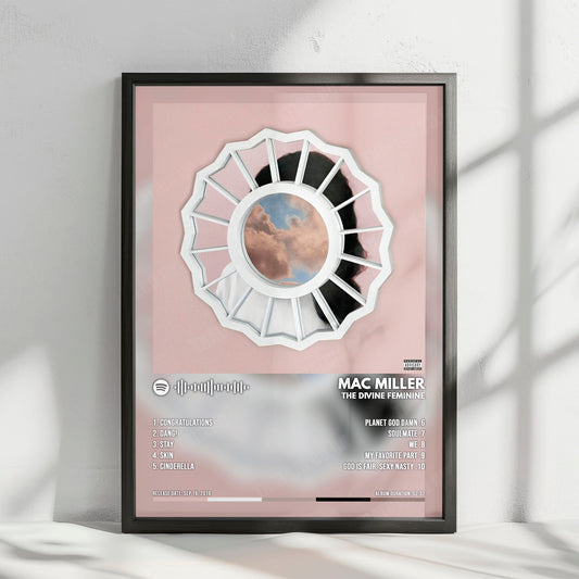 Mac Miller "The Divine Feminine" Album Cover Poster - with Complete Tracklist