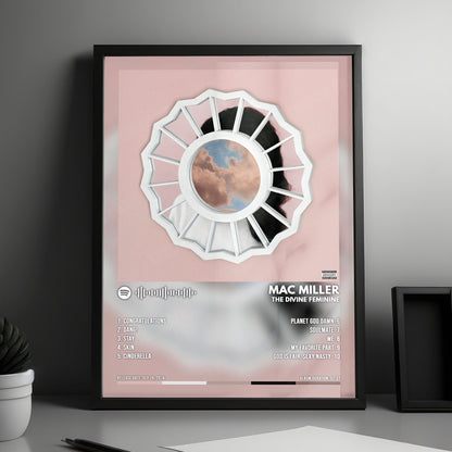Mac Miller "The Divine Feminine" Album Cover Poster - with Complete Tracklist