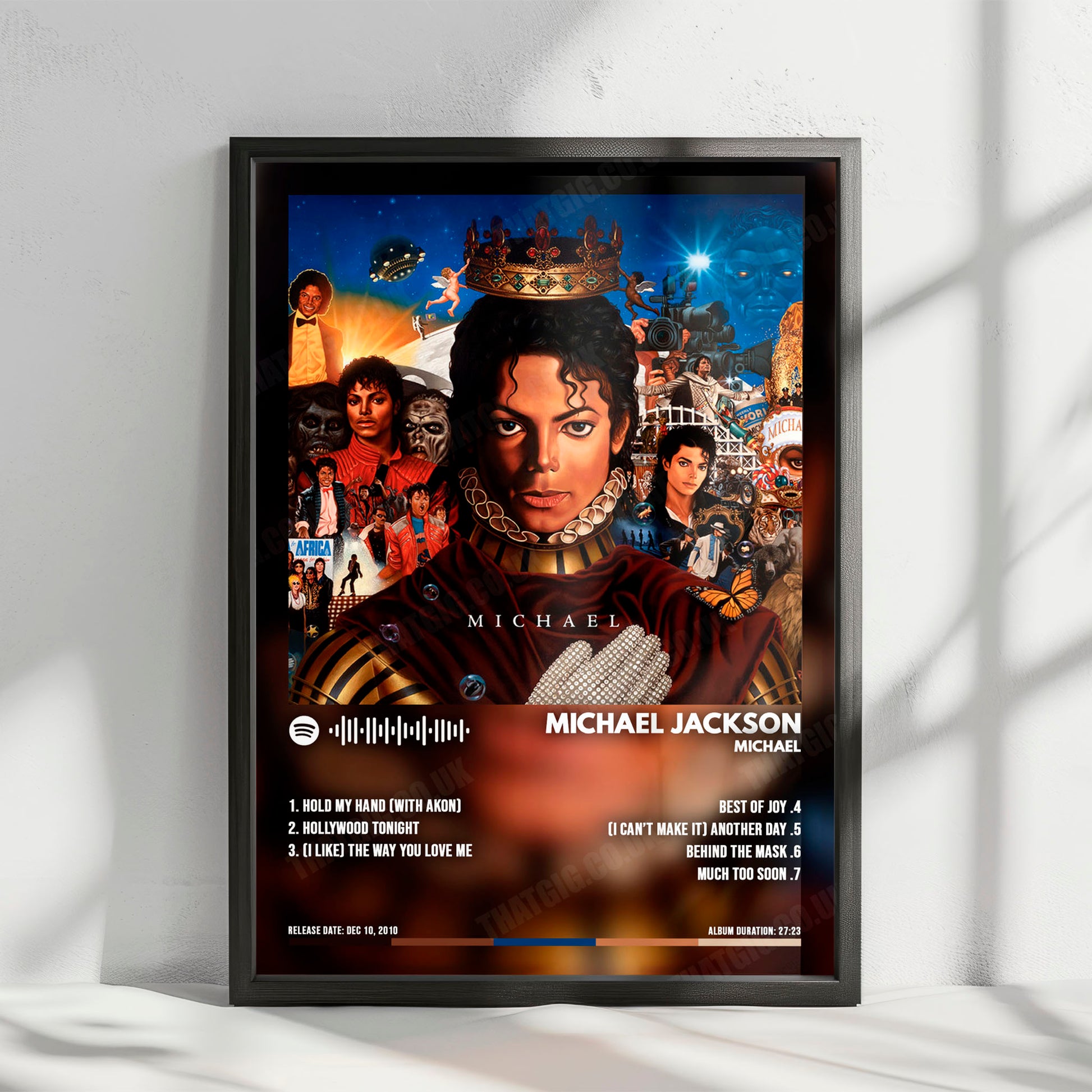 Michael Jackson "Michael" Album Cover Poster - with Complete Tracklist