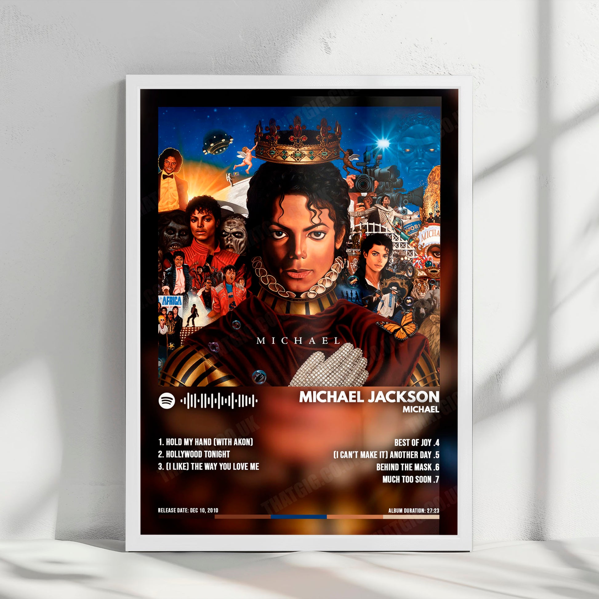 Michael Jackson "Michael" Album Cover Poster - with Complete Tracklist