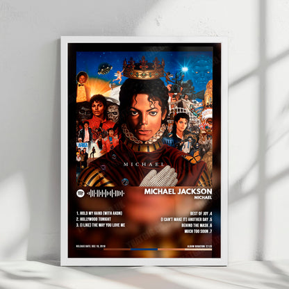 Michael Jackson "Michael" Album Cover Poster - with Complete Tracklist