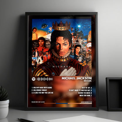 Michael Jackson "Michael" Album Cover Poster - with Complete Tracklist
