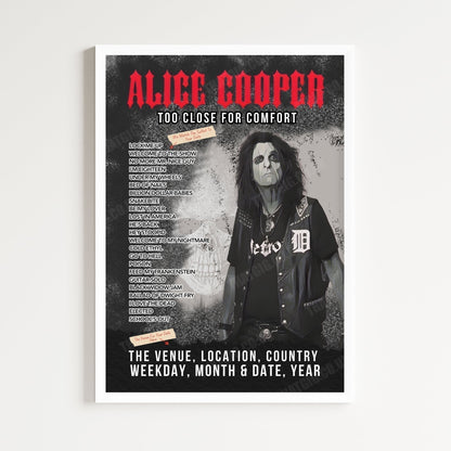 Alice Cooper Setlist Poster - QUARTERBACK Immobilien ARENA, Leipzig, Germany - October 11th, 2024