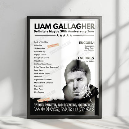 Liam Gallagher Setlist Poster - Recinto de festivales de Benicàssim, Benicassim - July 22nd, 2018