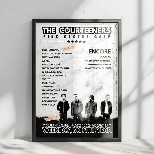 Courteeners Setlist Poster - The Middlesbrough Empire - May 27th, 2022