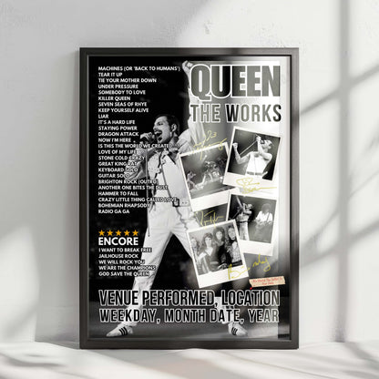 Queen Setlist Poster - Festhalle, Frankfurt - September 26th, 1984