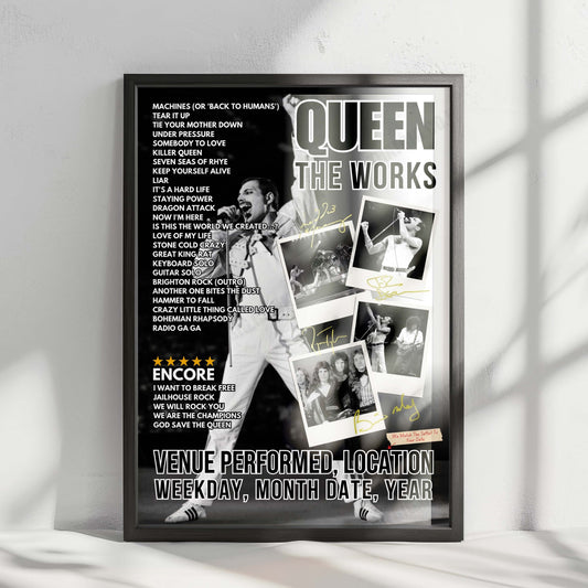 Queen Setlist Poster - Festhalle, Frankfurt - September 26th, 1984