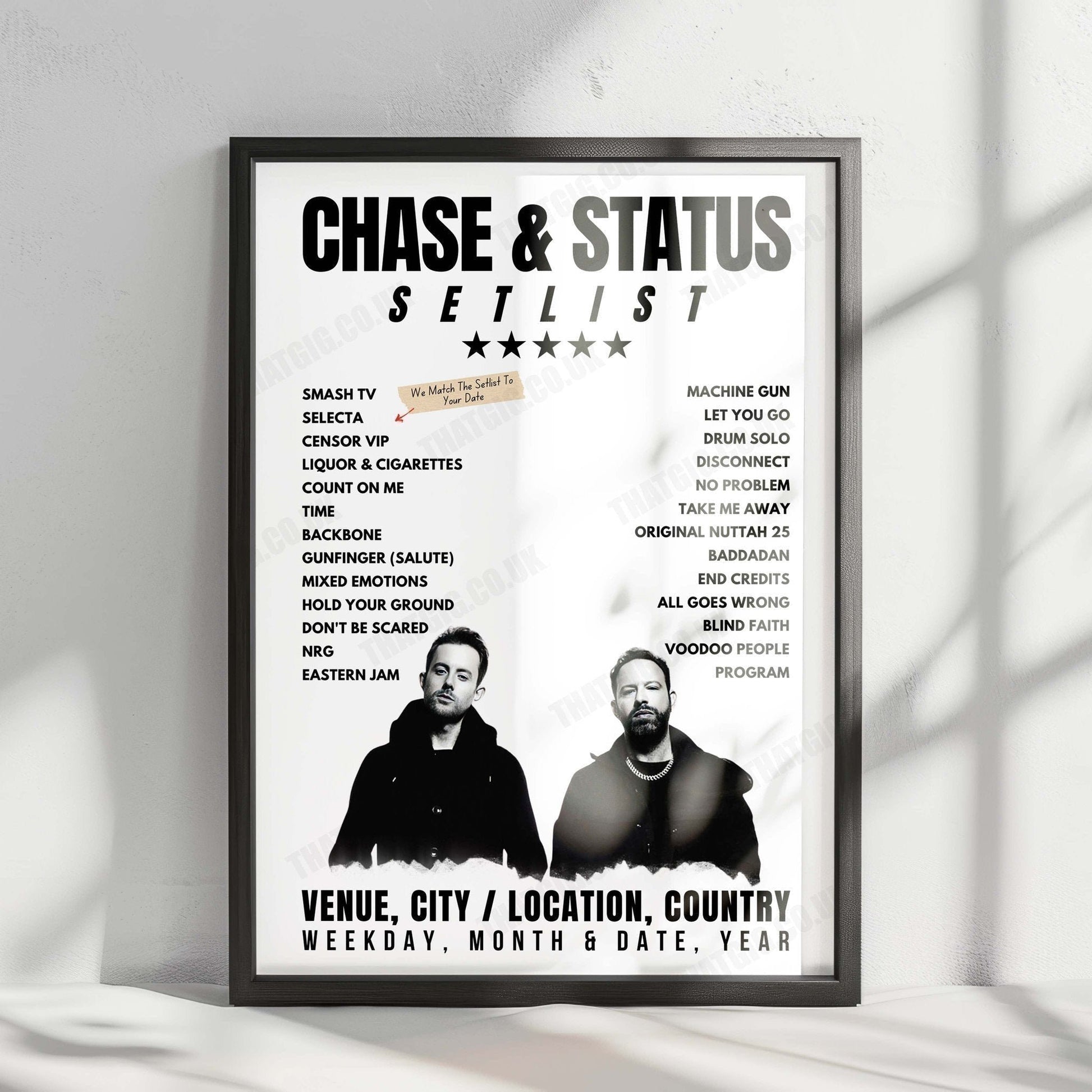 Chase & Status Setlist Poster - Beyond the Valley 2024 - December 30th, 2024