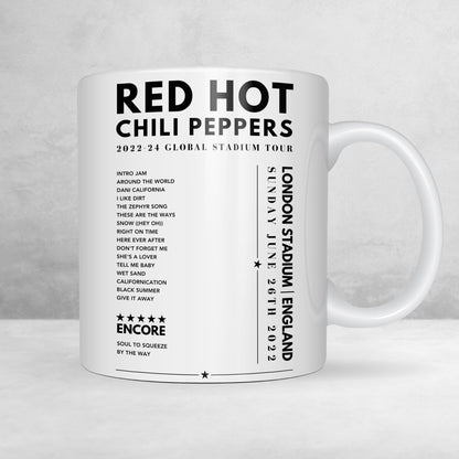 Red Hot Chili Peppers Setlist Mug - at London Stadium - June 26th, 2022