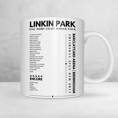 Linkin Park Setlist Poster - Barclaycard Arena, Birmingham - July 6th 2017