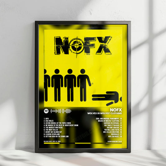 NOFX "Wolves in Wolves' Clothing " Album Cover Poster - with Complete Tracklist