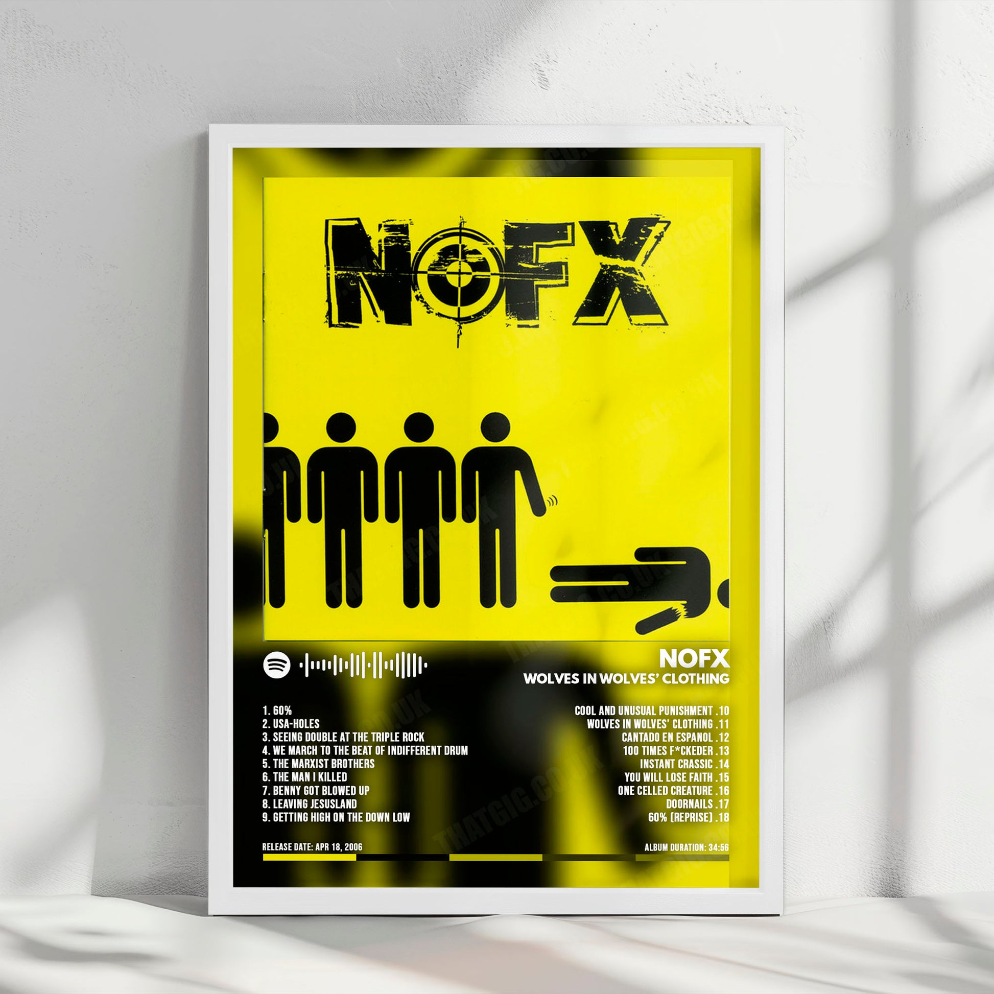 NOFX "Wolves in Wolves' Clothing " Album Cover Poster - with Complete Tracklist