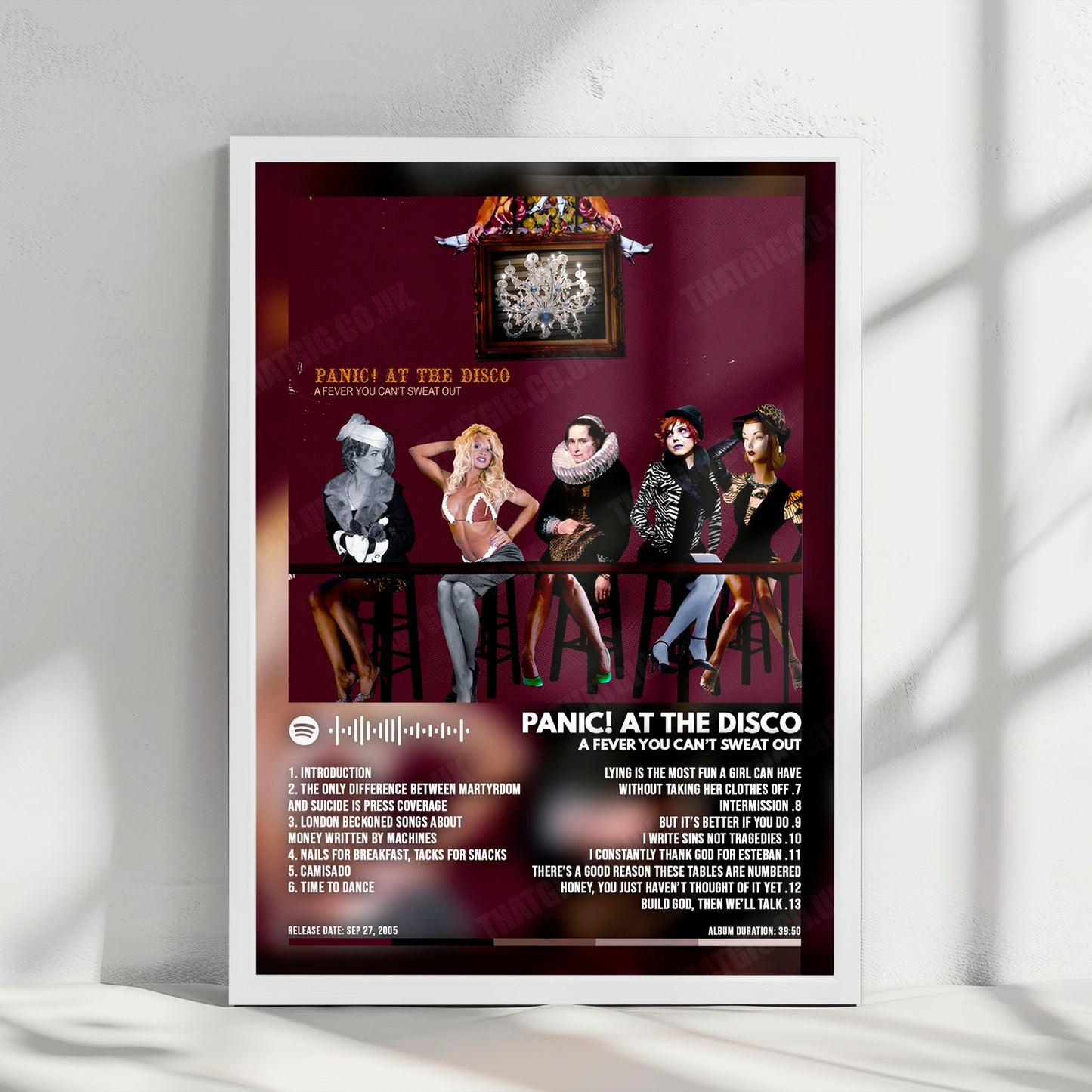 Panic! At The Disco "A Fever You Can't Sweat Out " Album Cover Poster - with Complete Tracklist