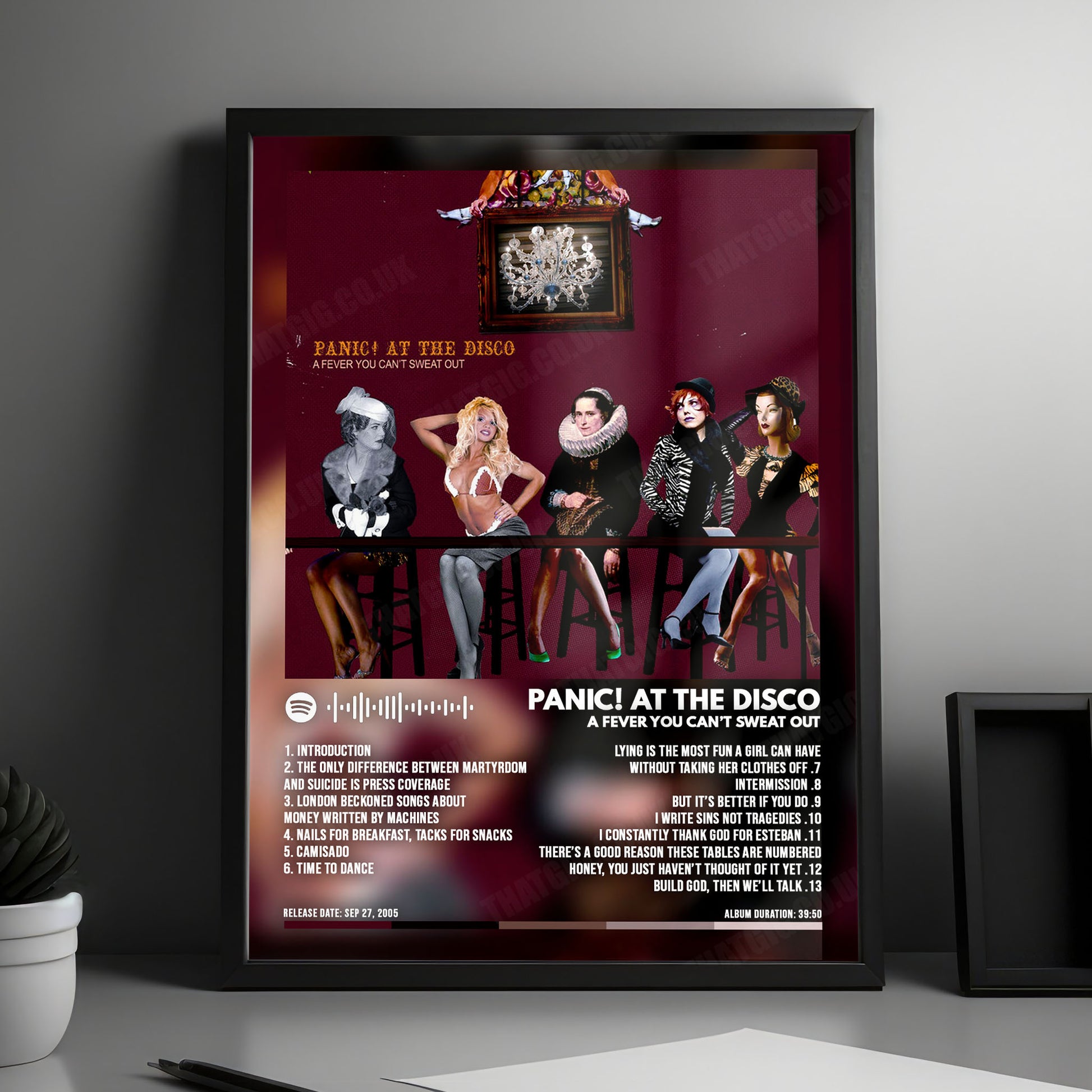 Panic! At The Disco "A Fever You Can't Sweat Out " Album Cover Poster - with Complete Tracklist