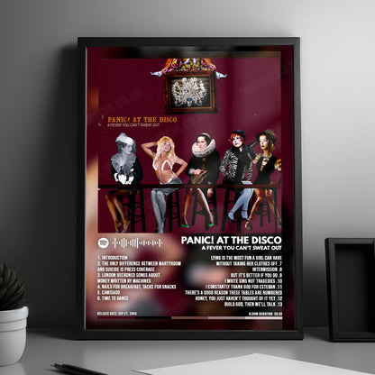 Panic! At The Disco "A Fever You Can't Sweat Out " Album Cover Poster - with Complete Tracklist