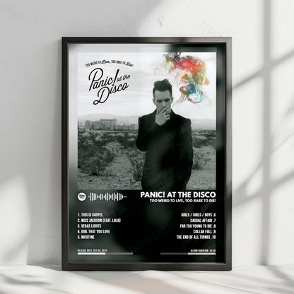 Panic! At The Disco "Too Weird to Live, Too Rare to Die! " Album Cover Poster - with Complete Tracklist