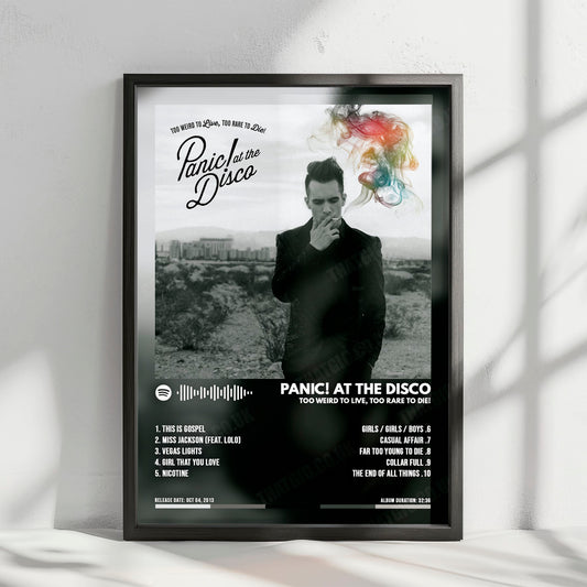 Panic! At The Disco "Too Weird to Live, Too Rare to Die! " Album Cover Poster - with Complete Tracklist