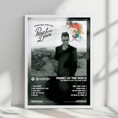 Panic! At The Disco "Too Weird to Live, Too Rare to Die! " Album Cover Poster - with Complete Tracklist