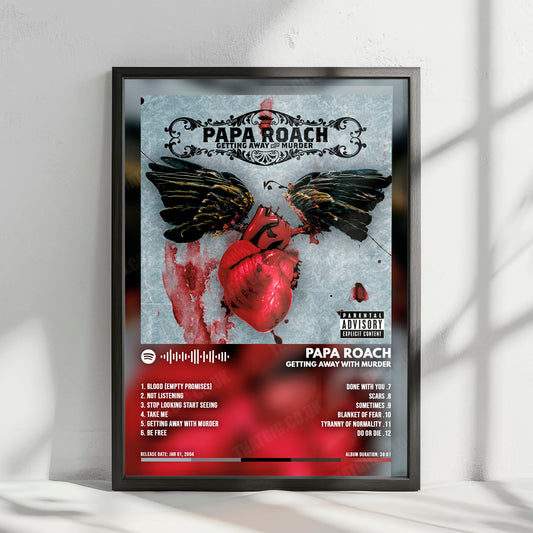 Papa Roach "Getting Away with Murder " Album Cover Poster - with Complete Tracklist