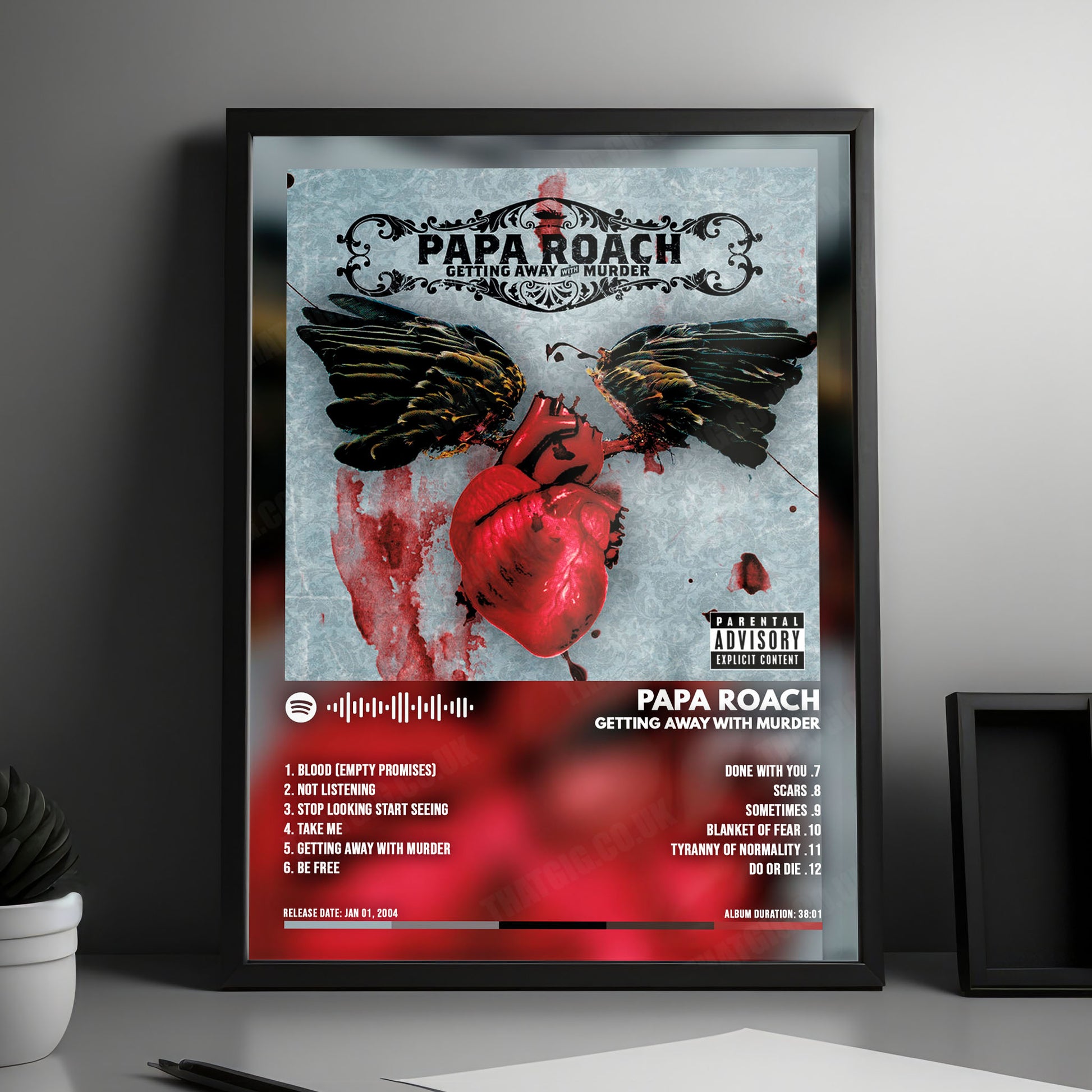 Papa Roach "Getting Away with Murder " Album Cover Poster - with Complete Tracklist
