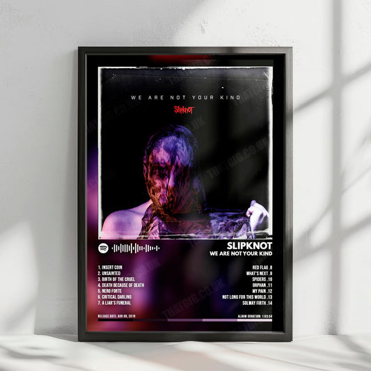 Slipknot "We Are Not Your Kind " Album Cover Poster - with Complete Tracklist