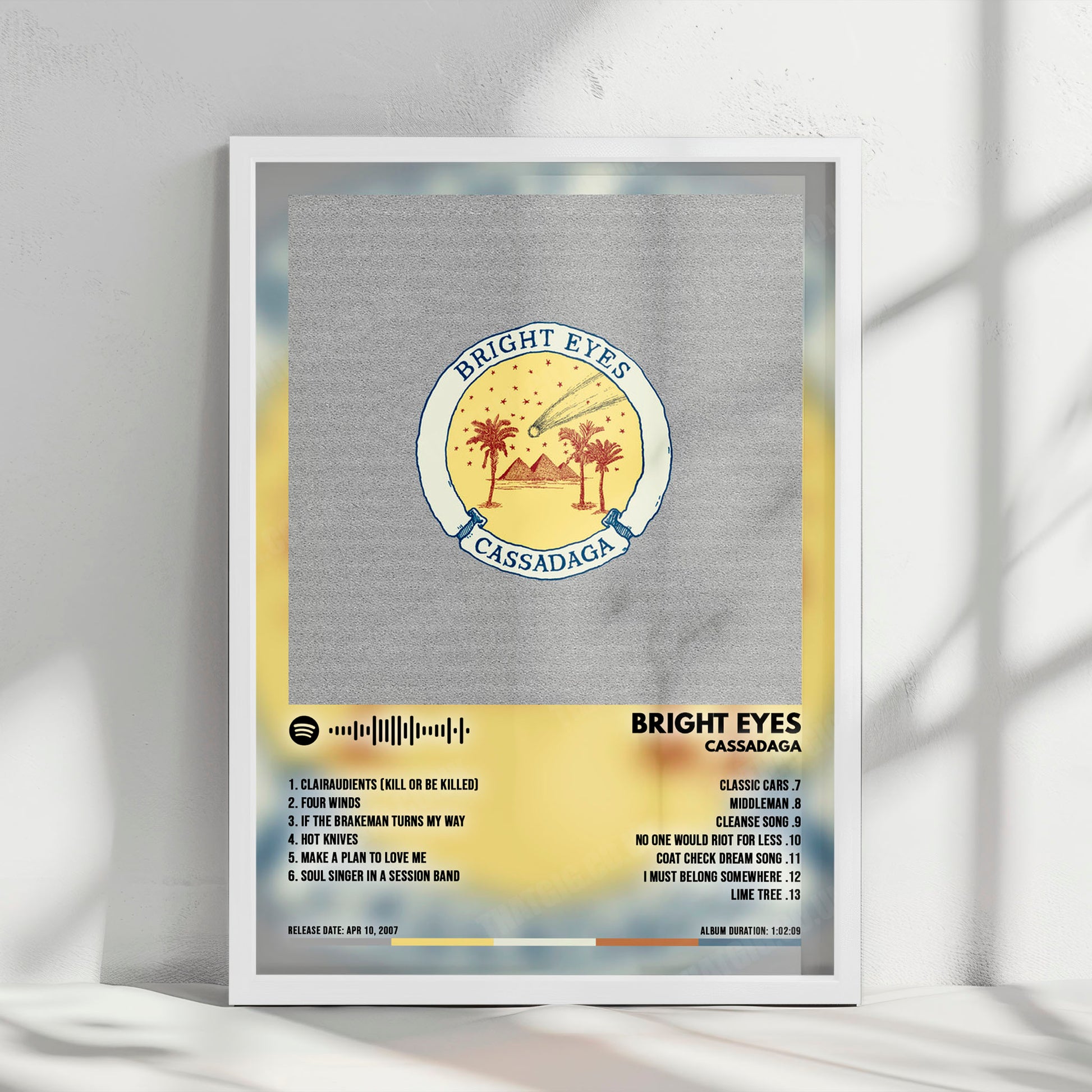 Bright Eyes "Cassadaga" Album Cover Poster - with Complete Tracklist
