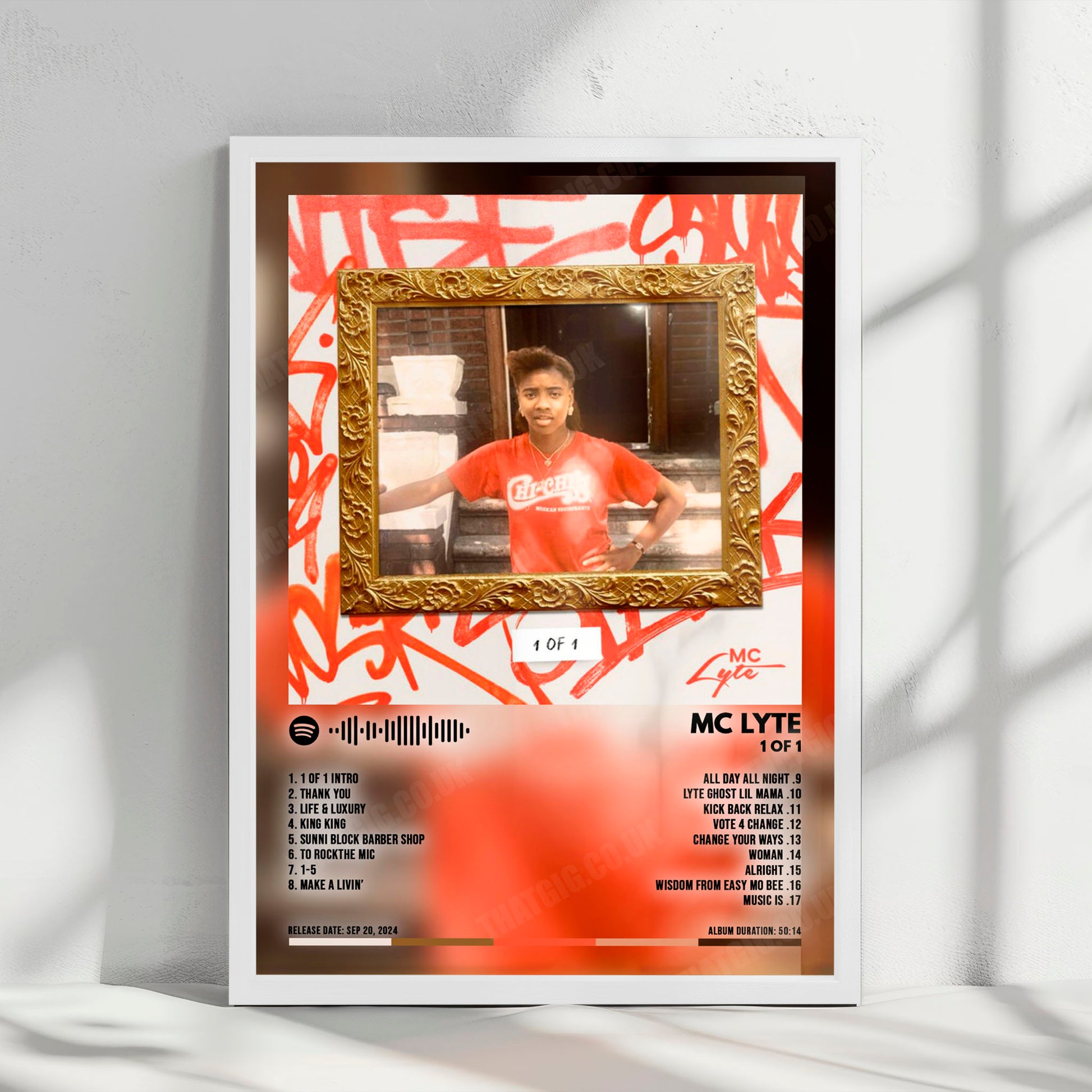 MC Lyte "1 of 1" Album Cover Poster - with Complete Tracklist