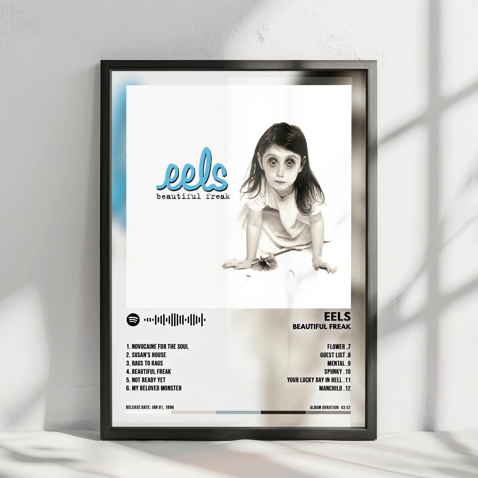 Eels "Beautiful Freak" Album Cover Poster - with Complete Tracklist