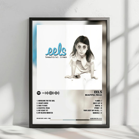 Eels "Beautiful Freak" Album Cover Poster - with Complete Tracklist