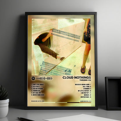 Cloud Nothings "Turning On" Album Cover Poster - with Complete Tracklist