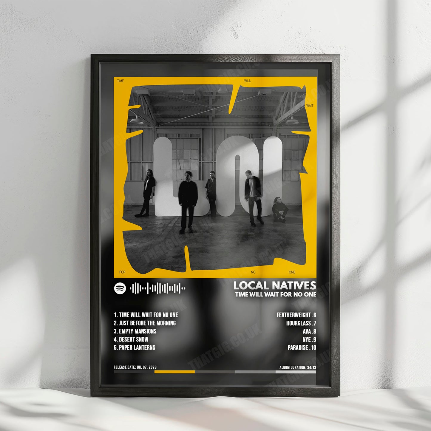 Local Natives "Time Will Wait For No One" Album Cover Poster - with Complete Tracklist