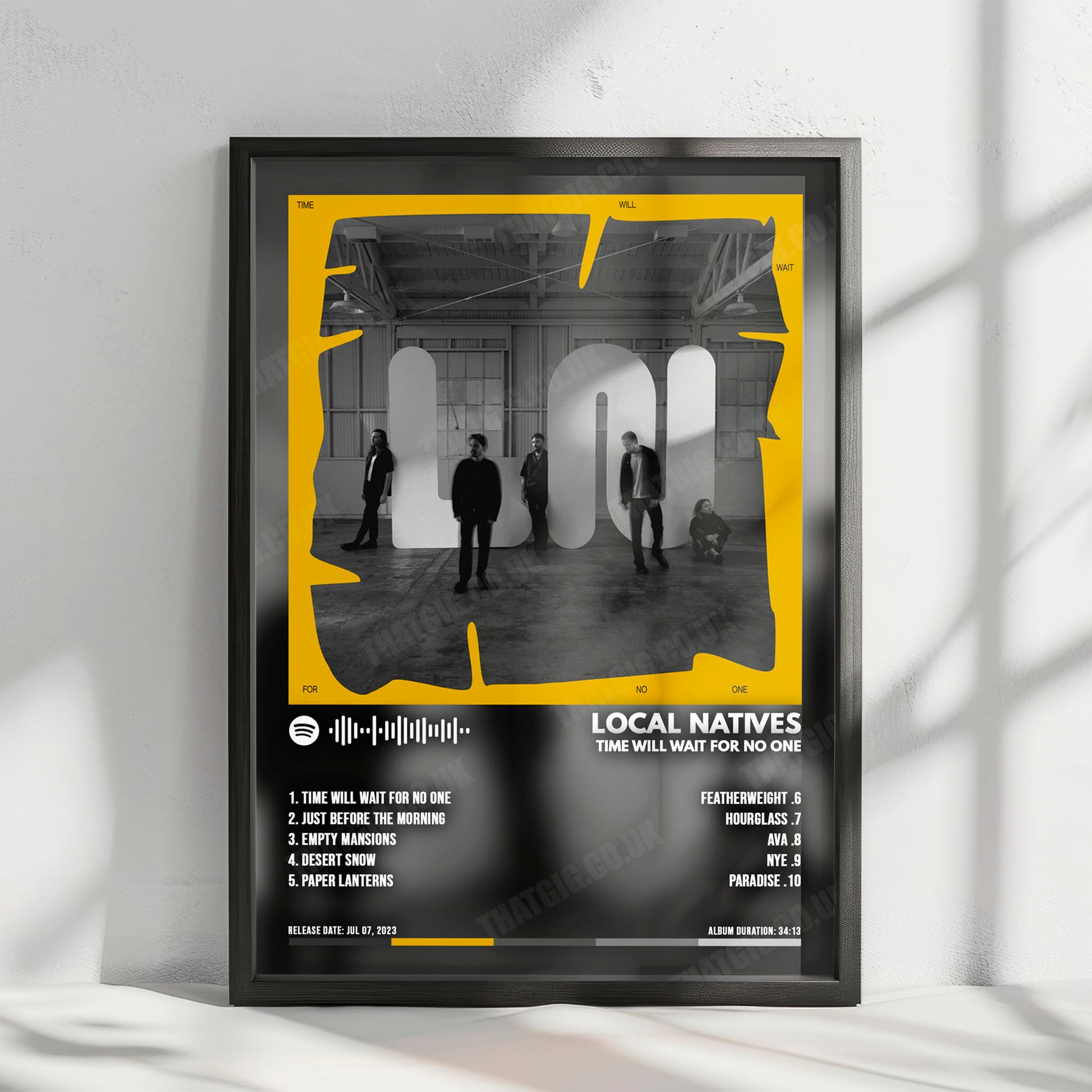 Local Natives "Time Will Wait For No One" Album Cover Poster - with Complete Tracklist
