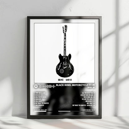 Black Rebel Motorcycle Club "Baby 81" Album Cover Poster - with Complete Tracklist
