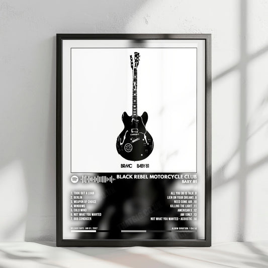 Black Rebel Motorcycle Club "Baby 81" Album Cover Poster - with Complete Tracklist