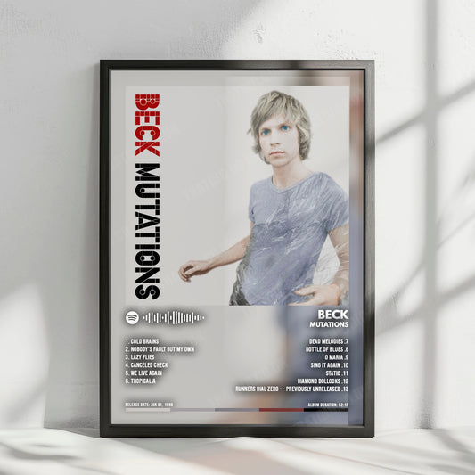 Beck "Mutations" Album Cover Poster - with Complete Tracklist