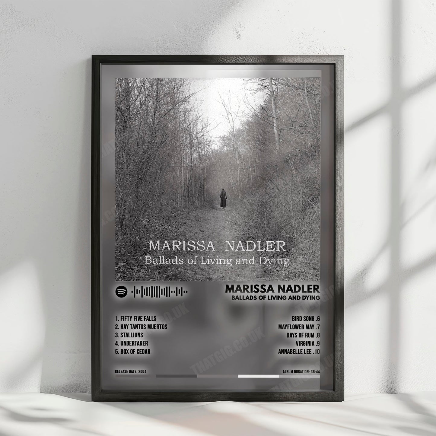 Marissa Nadler "Ballads of Living and Dying" Album Cover Poster - with Complete Tracklist