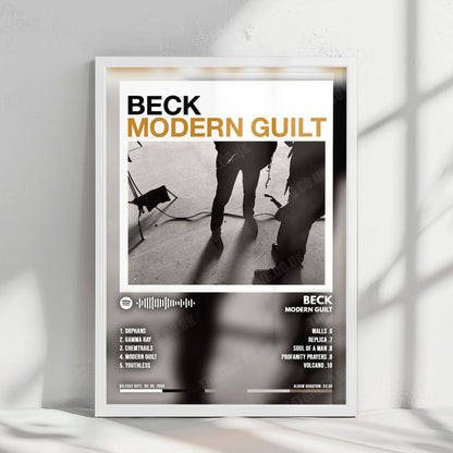 Beck "Modern Guilt" Album Cover Poster - with Complete Tracklist