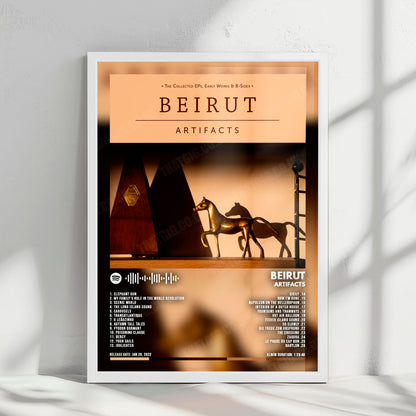 Beirut "Artifacts" Album Cover Poster - with Complete Tracklist