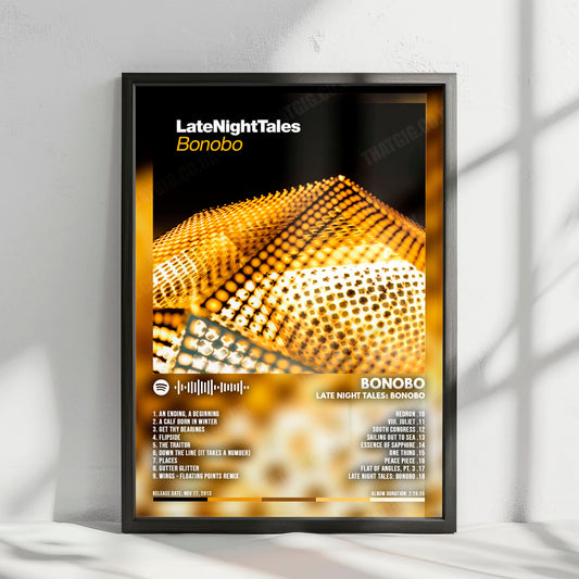 Bonobo "Late Night Tales Bonobo" Album Cover Poster - with Complete Tracklist