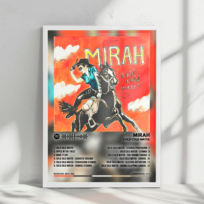 Mirah "Cold Cold Water" Album Cover Poster - with Complete Tracklist