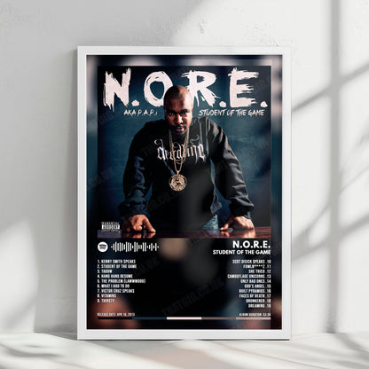 N.O.R.E. "Student of the Game" Album Cover Poster - with Complete Tracklist
