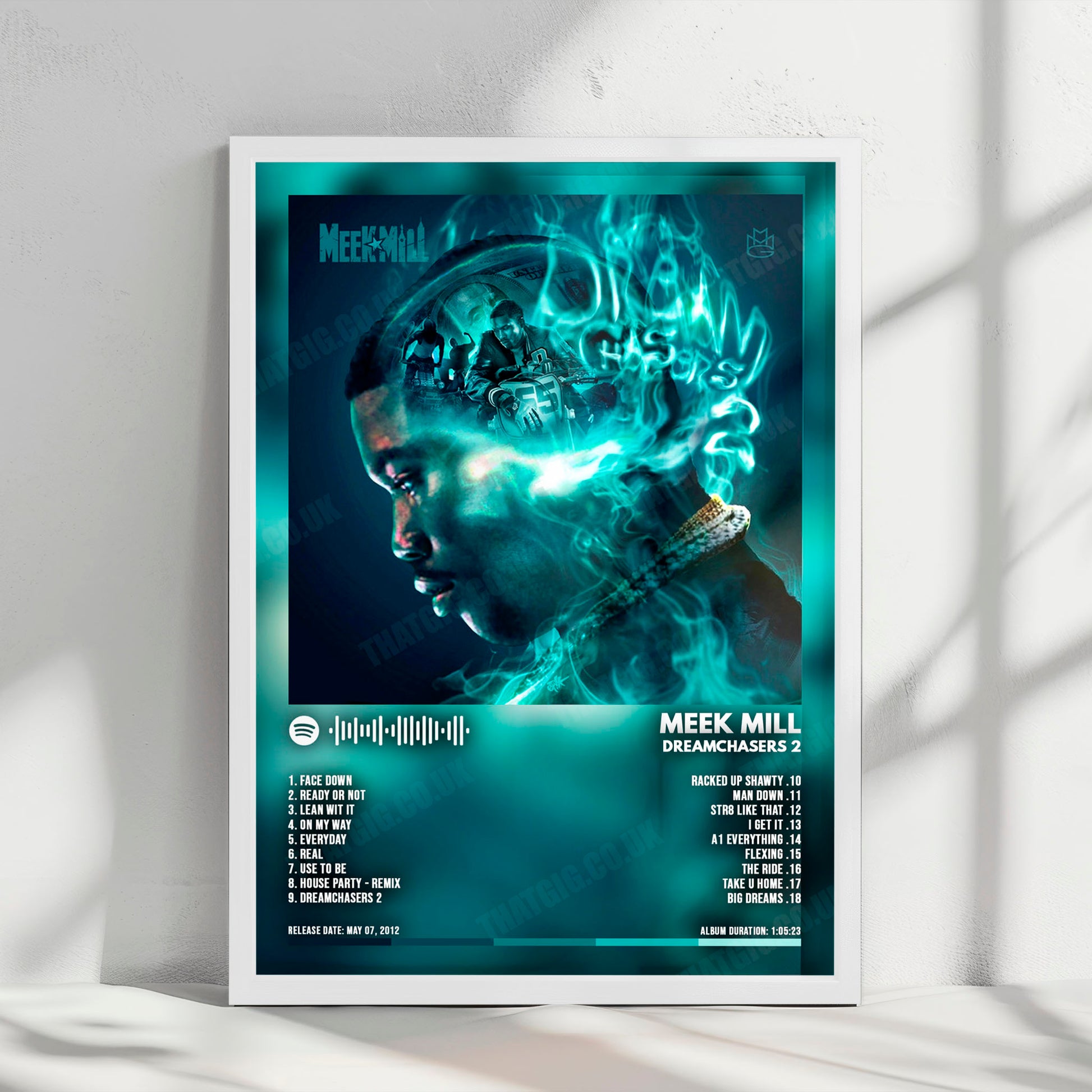 Meek Mill "Dreamchasers 2" Album Cover Poster - with Complete Tracklist