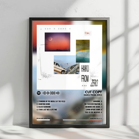 Cut Copy "Haiku From Zero" Album Cover Poster - with Complete Tracklist