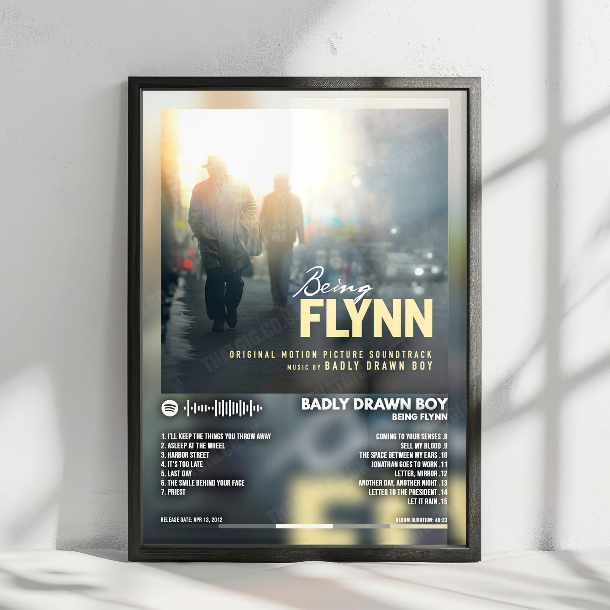 Badly Drawn Boy "Being Flynn" Album Cover Poster - with Complete Tracklist