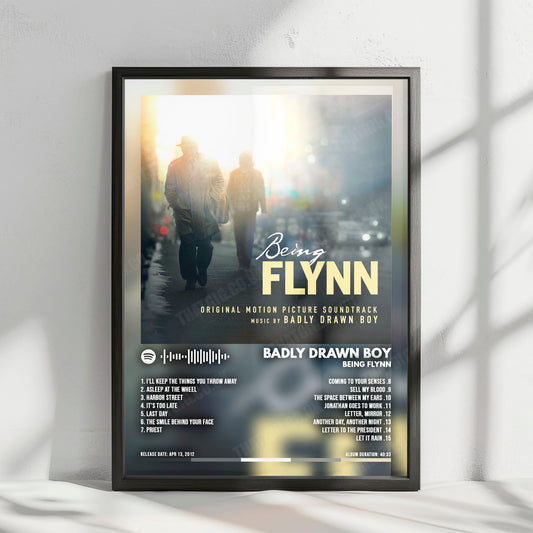 Badly Drawn Boy "Boy Being Flynn" Album Cover Poster - with Complete Tracklist