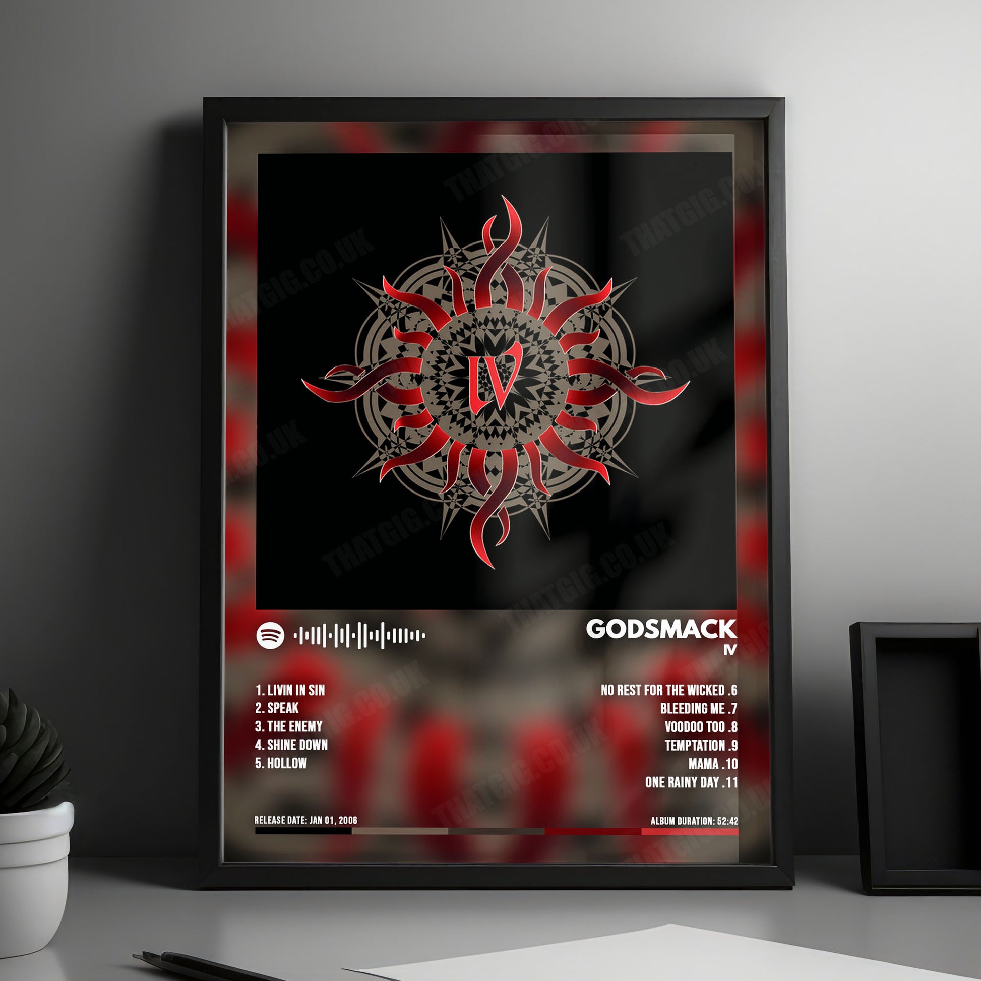 Godsmack "IV " Album Cover Poster - with Complete Tracklist