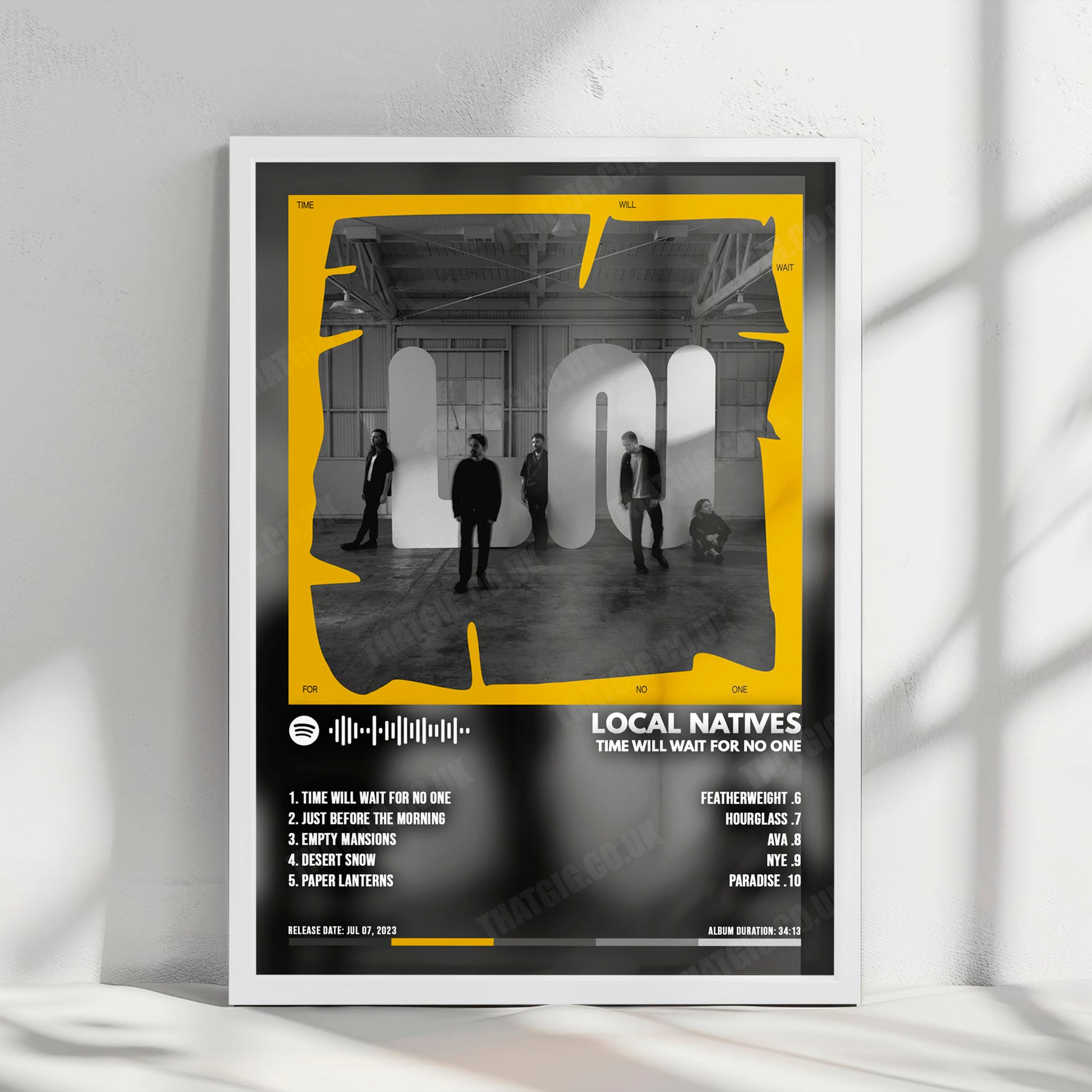 Local Natives "Time Will Wait For No One" Album Cover Poster - with Complete Tracklist